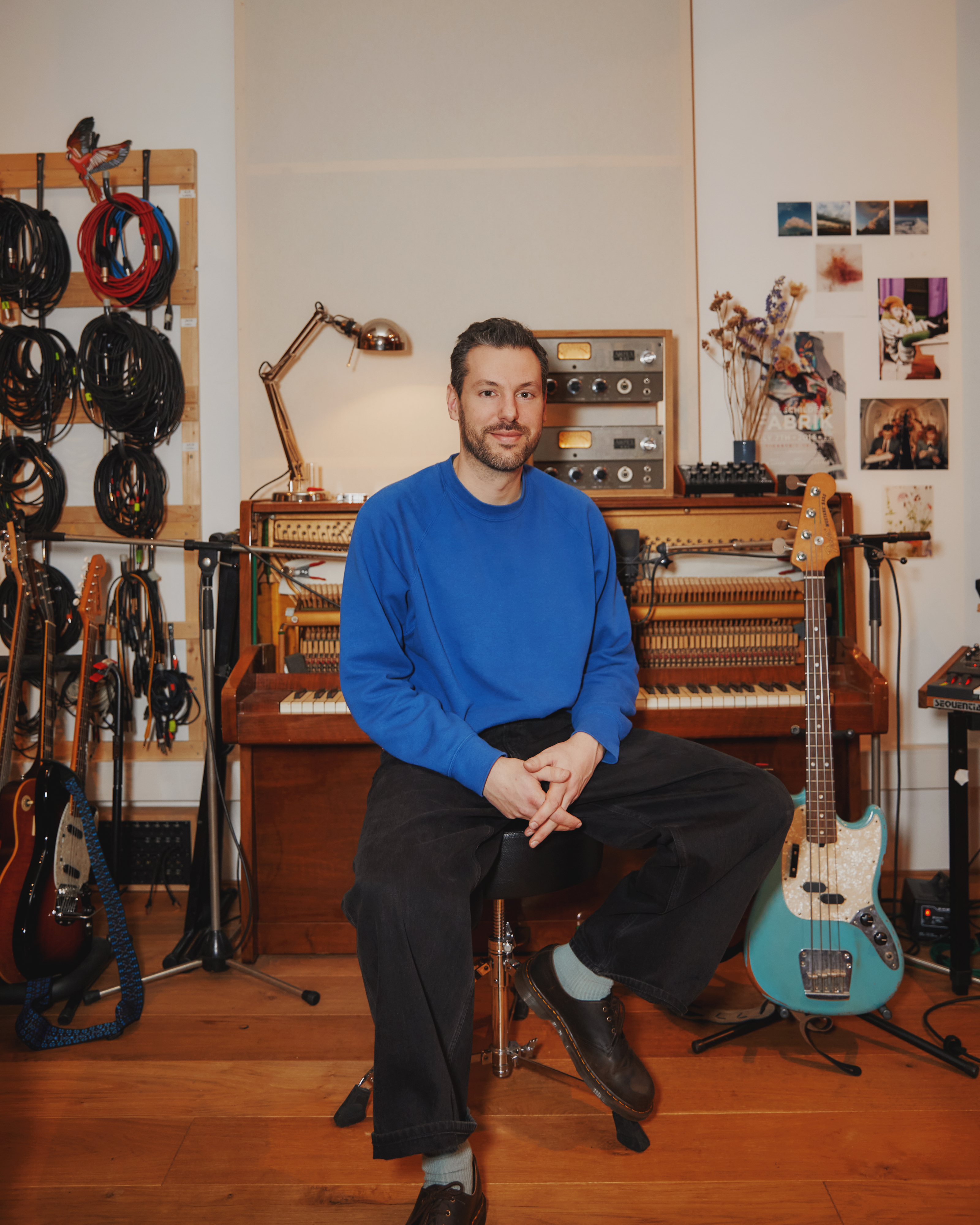 Mark Schilders in his studio